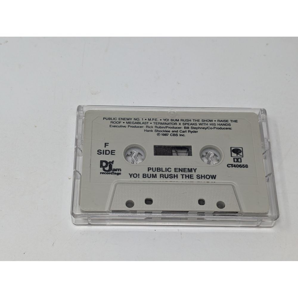 Public Enemy Yo Bum Rush The Show Cassette Tape 1987 Def Jam Hip Hop Rap VTG 90s
